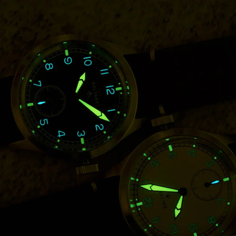 Baltany S2032 D12 Minitary Wristwatches VD78 Sapphire Crystal Swiss Luminou Leather 20ATM Stainless Steel Quartz Vintage Watches