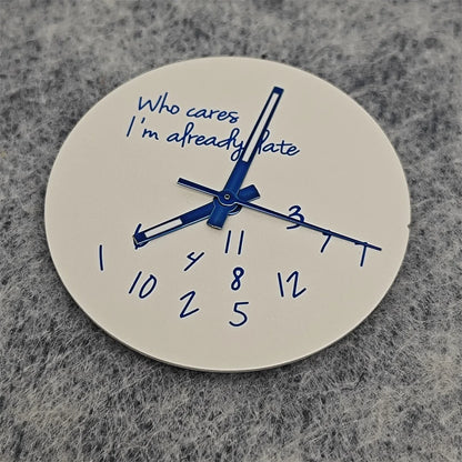 Modified Blue Log Hands + Watch Dial Set 28.5mm DIY Watch Faces Fits NH35/4R36 Movement Who Cares Lt's Already Late Accessories