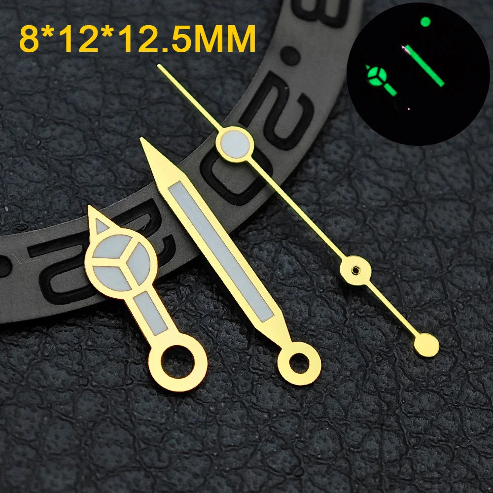 Watch hands NH36  Black/Rose Gold Watch Accessories Watch pointer N H35 NH36 Hands Blue Green/Green Glow fits for N H35