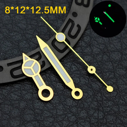 Watch hands NH36  Black/Rose Gold Watch Accessories Watch pointer N H35 NH36 Hands Blue Green/Green Glow fits for N H35