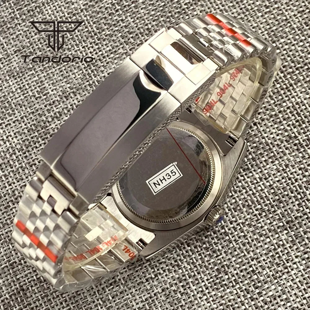 Tandorio Datejust TD151 Sapphire Pink Sunburst 36mm 39mm NH35 Diamond Marksmm