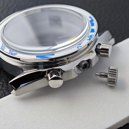 39.7mm Men's watches metal case FIT VK63 movement case watch accessories watch parts Fits 20mm strap Watch Box