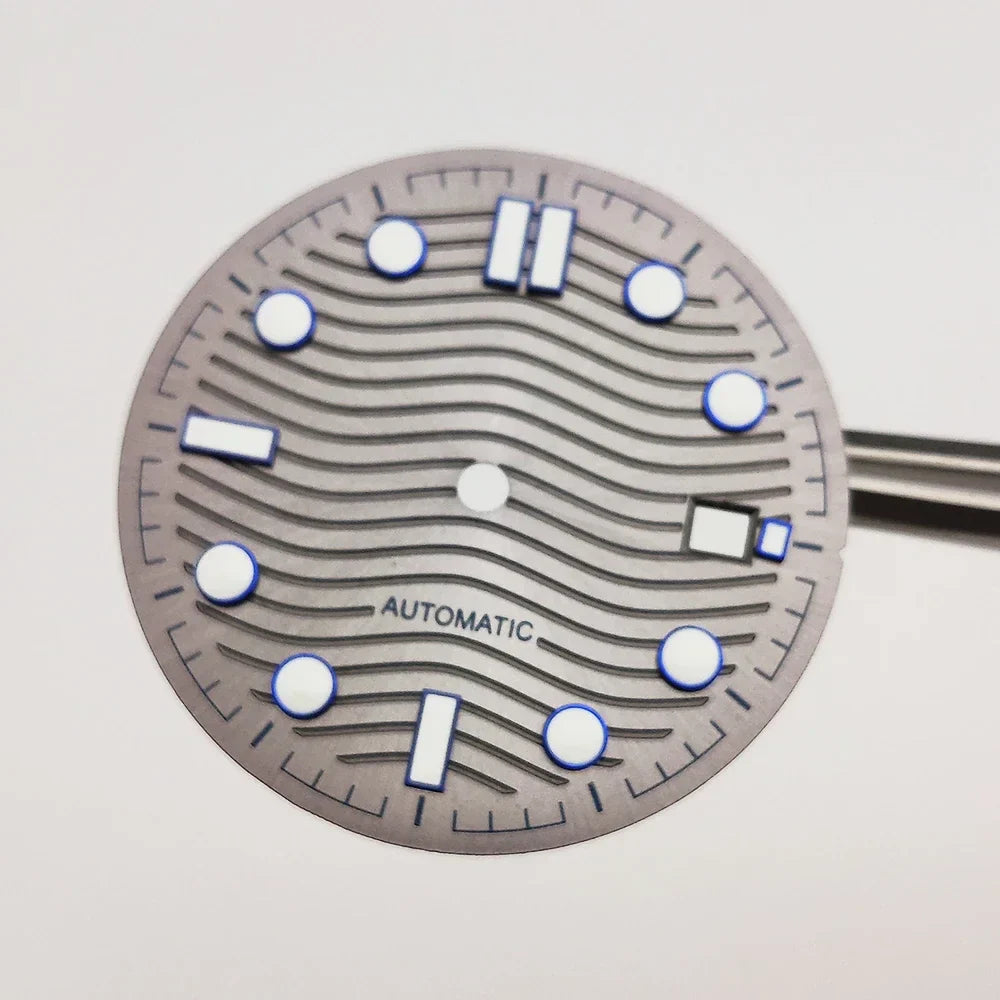 31mm Watch Dial Watch Parts Retrofit Green Luminous Faces for 2813/8215/821A/2836 Automatic Movement Dial Repair Parts