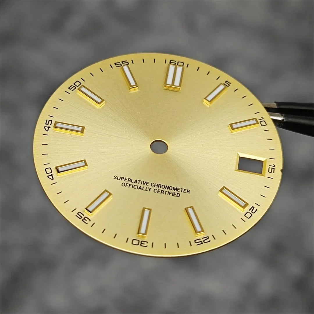 NH35 Watch Dial 28.5mm Log Modified Dial BGW9 Blue Green Luminous Watch Face Modified Watch Accessories for NH35 NH36 movements