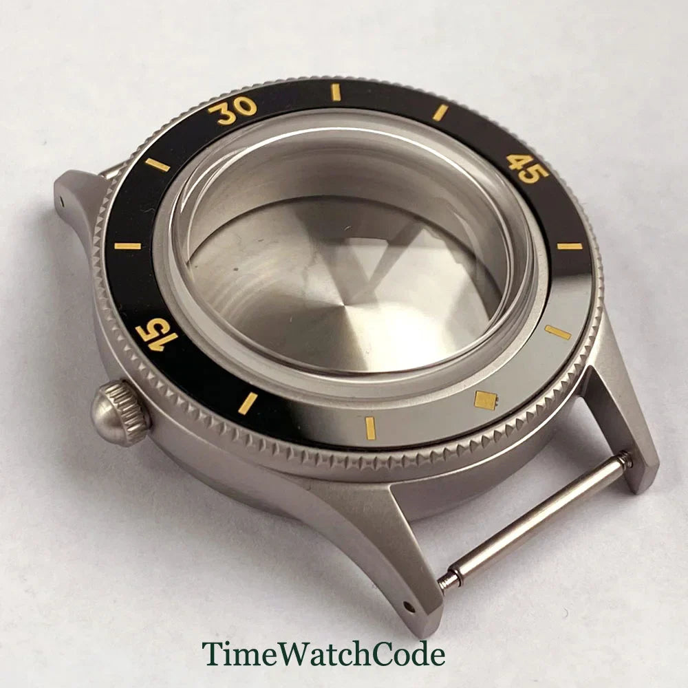50 FATHOMS Fit NH34 NH35 NH36 NH38 NH70 NH72 ETA2824 PT5000 SW200 Watch Case Double Bow Sapphire Crystal 20BAR Sandblasted 40mm