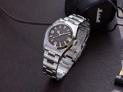 Baltany 36MM Explorer Watch Man S4056 NH38 Automatic Mechanical Watch  Waterproof 20Bar Stainless Steel Bracelet Retro Watches