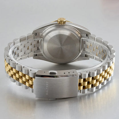 Baltany 36mm Dress Gold Watch S4084 Customizable DateJust  NH35 Automatic  Ar sapphire Swiss Lume Fluted case