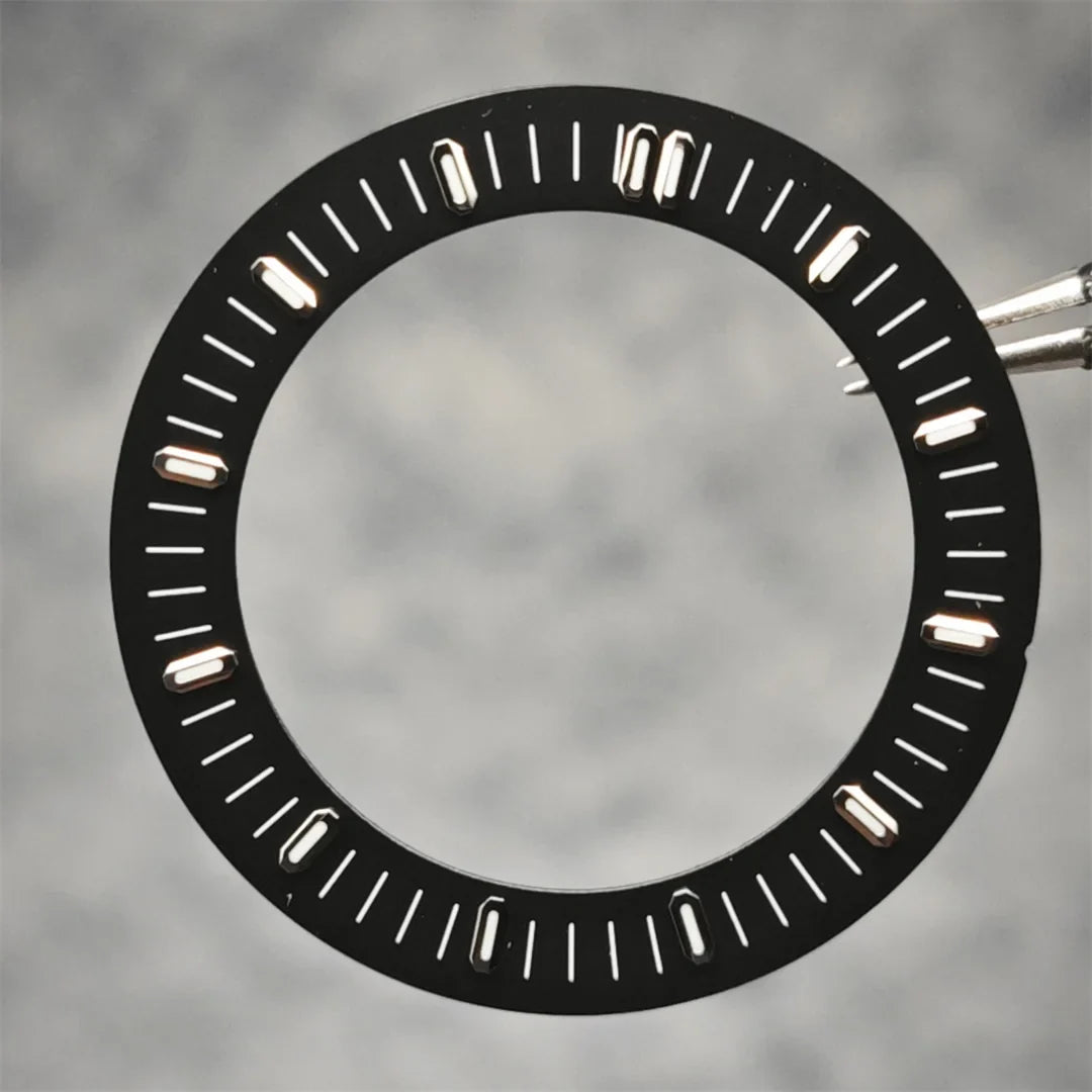 31mm Watch Dial Hollowed Out Surface Green Luminous Watch Faces Accessories Repair Parts NH70／NH35 / NH36 Movement