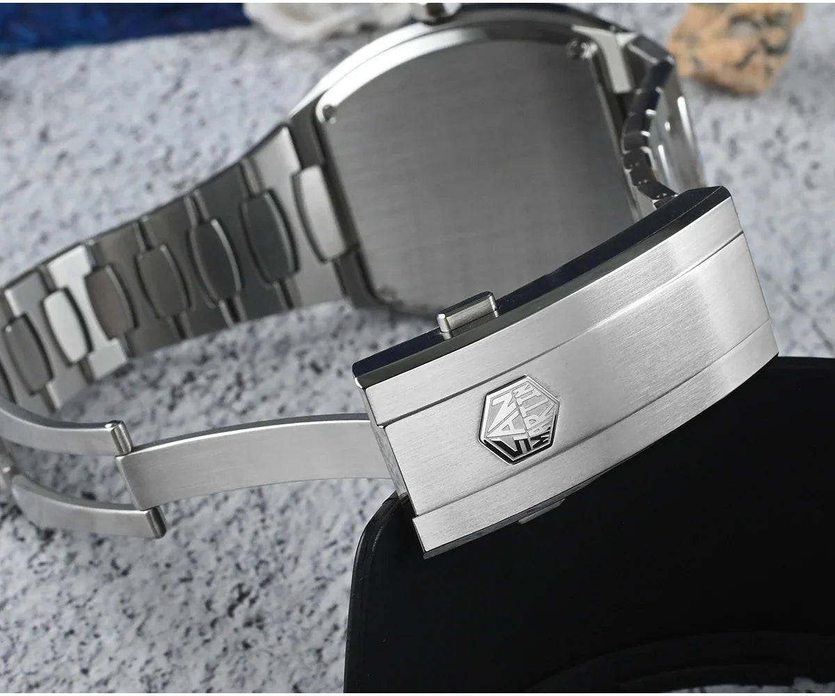 San Martin Dress Watch SN0145 39.5mm Tonneau Luxury Mineral Dial  PT5000 SW200 Automatic AR Sapphire Luminous