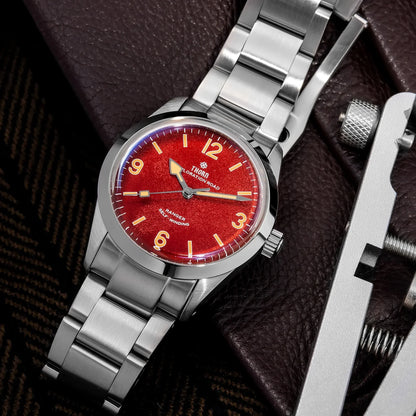 THORN T003 34mm Retro Watch PT5000 Automatic Dome Sapphire Luminous 10Bar dress explorer