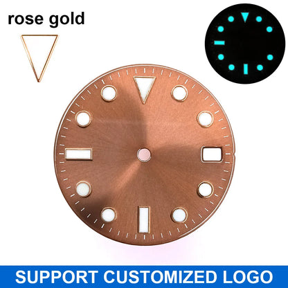 28.5mm diameter dial suitable for NH-34/35/36 movements GMT Luminous dial customization LOGO/name DIY dial watch parts