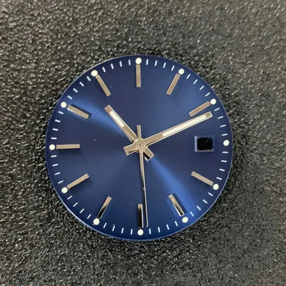 29mm Log Dial 8215 Watch Dial + Watch Hands Set Green Luminous Watch Faces Modified Accessories for 8215 / 8200 / 2813 Movement