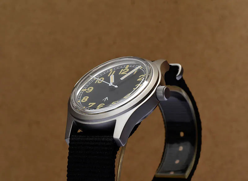 Custom logo available Baltany 36MM W10 Military Watch Man S2005 Waterproof Sterile Dial NH38 Automatic Ar Sapphire  10bar Swiss Lume