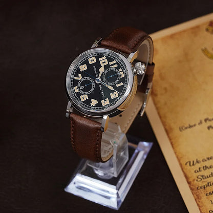 Customizable Baltany 41mm Polit Watch Man S6047 5ATM AR Sapphire Homage A-7 1935 Avigation Miyota 9122 Automatic Swiss Lume