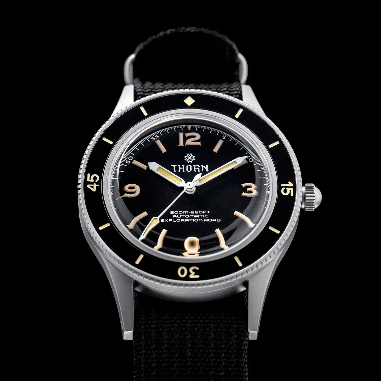 NH35 movt 50 Fathoms Watch THORN SHY033  40MM C3 lume AR Mineral Glass