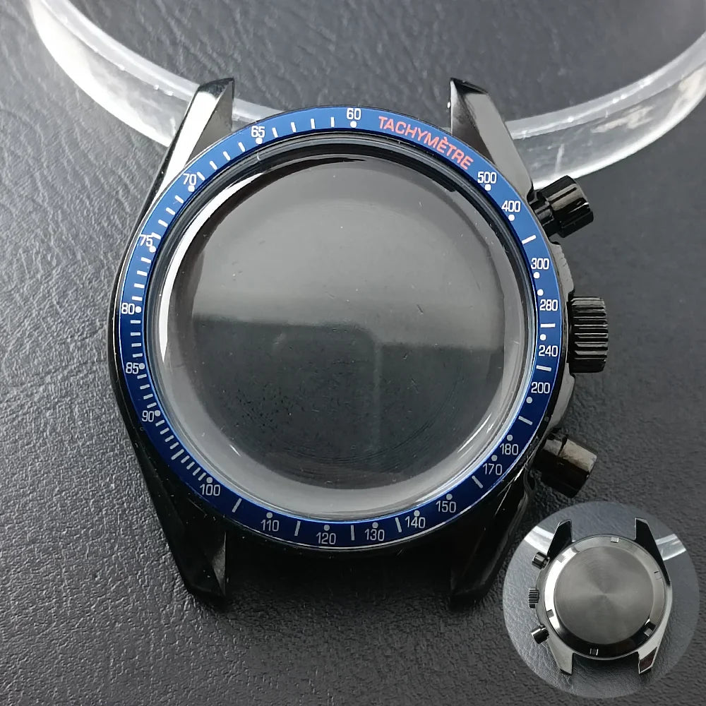 39.7mm watches metal case FIT VK63 movement case watch accessories watch parts Fits 20mm strap Watch Box