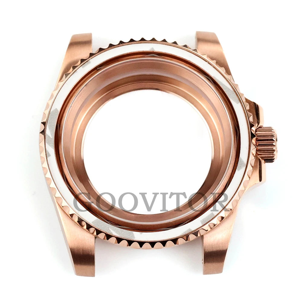 NH35 Watch Case 40mm For GMT YACHT-MASTER Seiko NH34/NH35/NH36/NH38 Movement Rose Gold Jubilee Bracelet Submariner NH35 Case