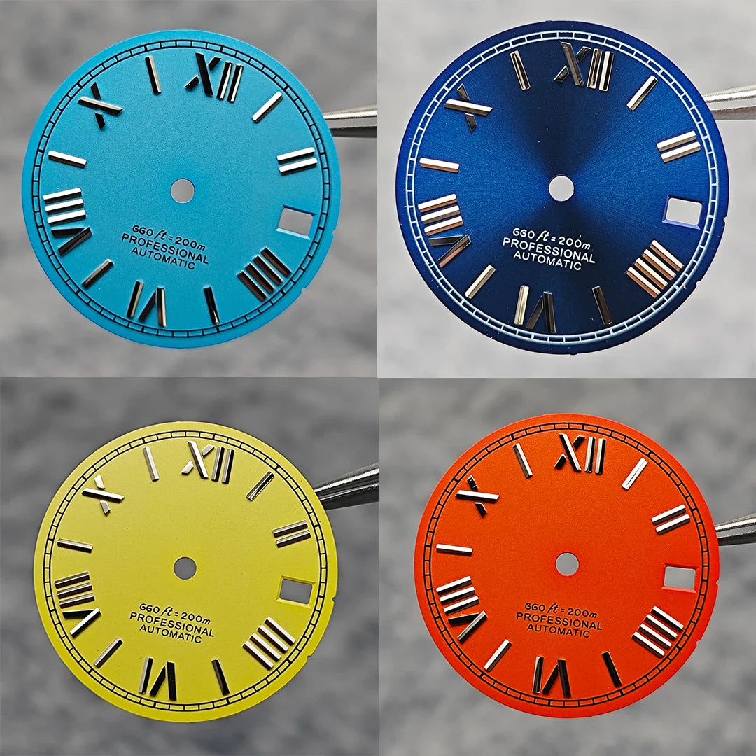 Suitable for NH35A/4R35 Movement Watch Dial 28.5mm Roman Numeral Surface Watch Faces Men's Watches Replacement Accessories