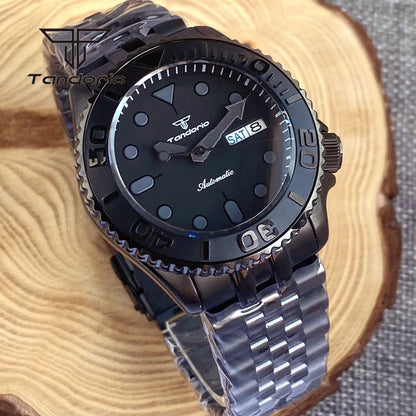 Tandorio TD269C Yacht Master Black Pvd  Domed Sapphire Skx007 Style NH36 20atm 120 Clicks 41MM