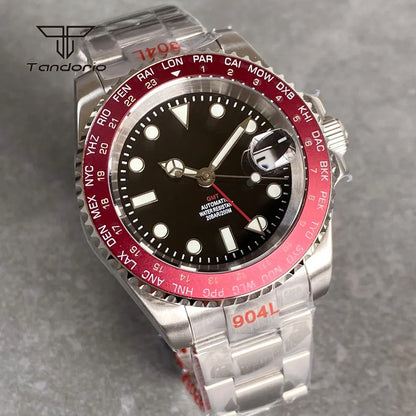 Tandorio Professonal GMT Watch Sapphire NH34 Diver 20atm Ceramic TD240 40mm