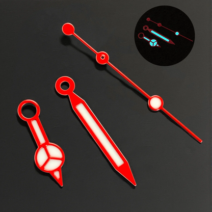 Benze NH35 Hands Silver Rose Gold Watch Hands Blue Green Luminous Red Green Blue Hands For NH35/36/4R/7S Movement Watches Pointers