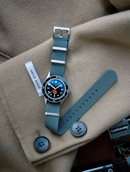 DAGGER-AXE 50 Fathoms Watch NH35 Movt  K9 Mineral Crystal TR900 C3 Luminous 20bar diver 40MM