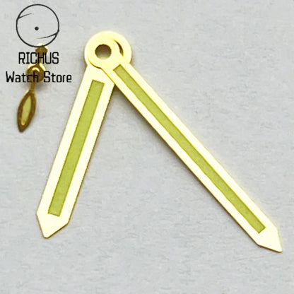 ETA6497 Gold-Green Watch Hands Green Luminous Fit ETA 6497 6498 ST3600 3620 Movement Accessory Part