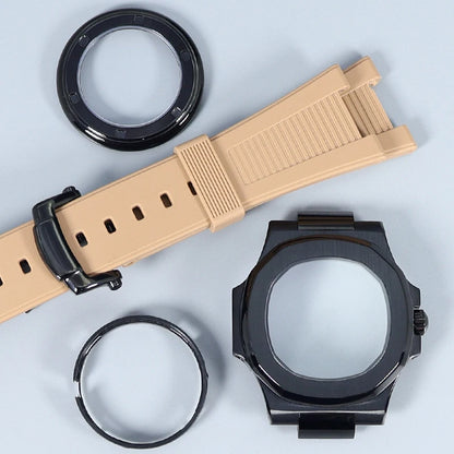 Silver/Black/Rose Gold 40mm Watch Cases Strap Parts Sapphire Glass For NH35 NH36 NH34 NH38 NH72 Movement 30.8mmDial Mod Nautilus