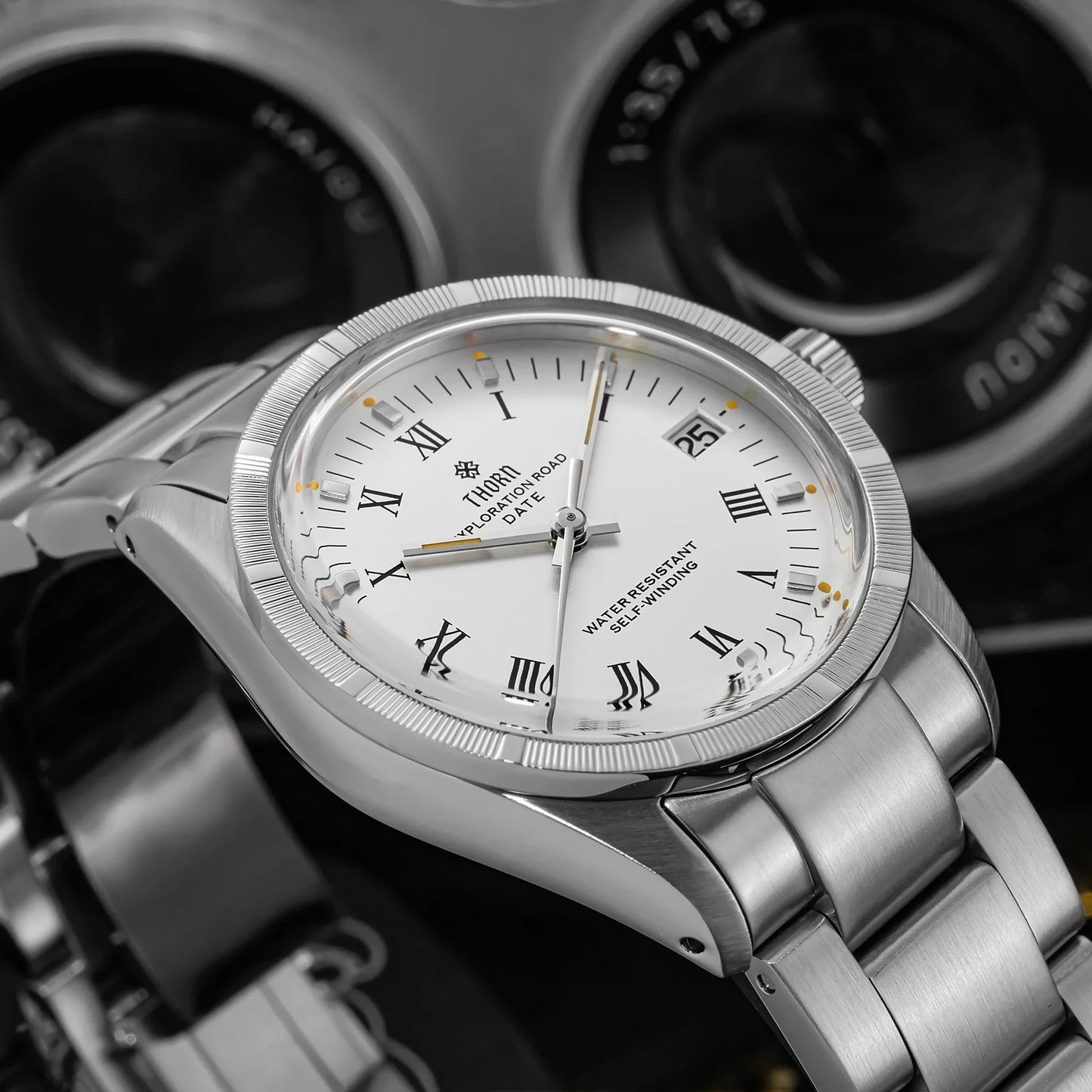 THORN T004 Dress Watcg PT5000 Automatic Domed Sapphire Luminous 10Bar 34MM