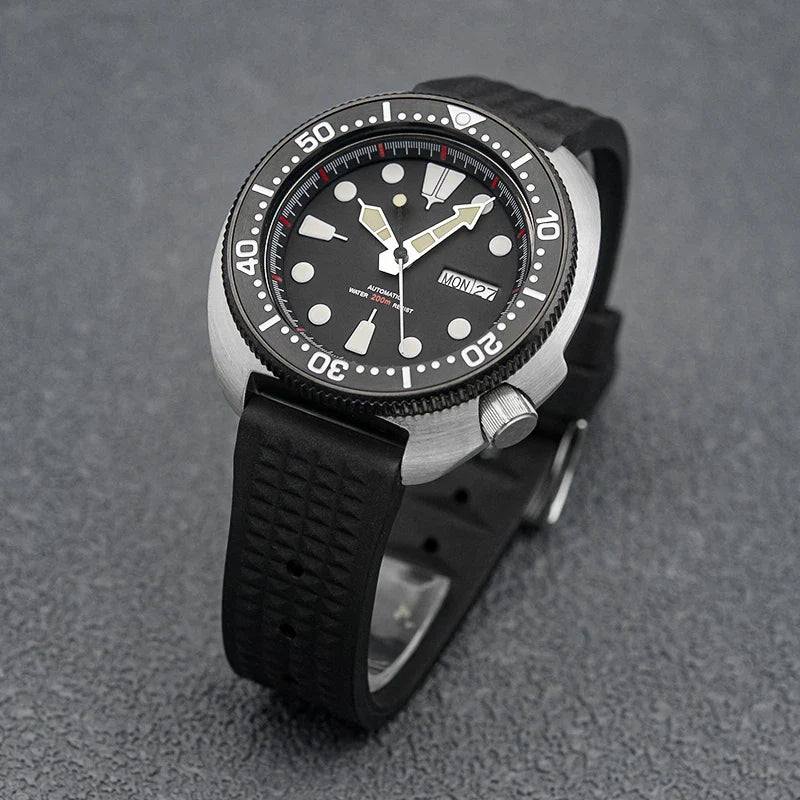 Golden Sterile Turtle SKX6105  Abalone NH36A Sapphire 20Bar Ceramic Bezel 44mm