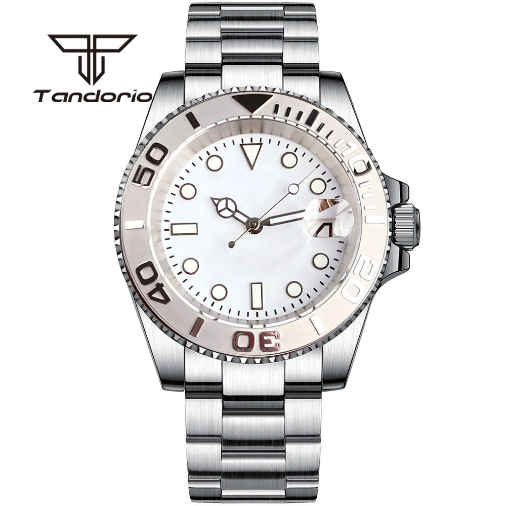 Tandorio Yachtmaster TD243B NH35A 40mm 20BAR Dive Watch Sapphire Rotating Bezel
