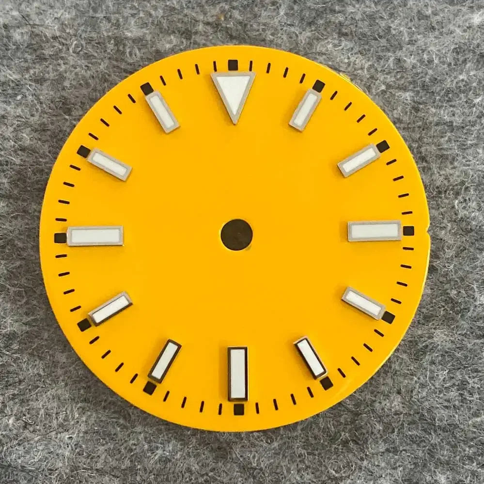 29mm Watch Dial with Green Luminous Colourful No Calendar Window Watch Faces for NH35/ ETA 2836/Japan 8215/Mingzhu 2813 Movement