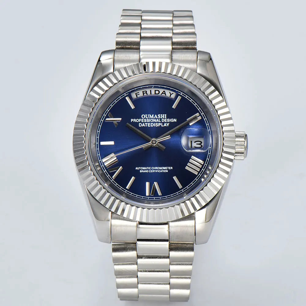 Day-Date Miyota 8285 automatic watches TDD001 Sapphire 10Bar 39MM custom watch