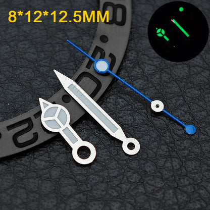 Watch hands NH36  Black/Rose Gold Watch Accessories Watch pointer N H35 NH36 Hands Blue Green/Green Glow fits for N H35
