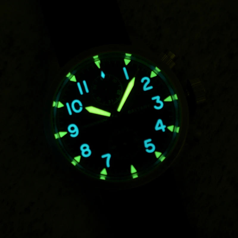 Customizable Baltany Chronograph Watch S5033 39MM Military Quartz Watch VK61  AR Sapphire 100M Waterproof  Swiss Lume