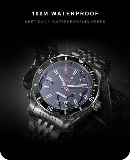 CADISEN C8237 Dive Watch BB58 Japan NH35A Ceramic Bezel 10Bar AR sapphire 40MM