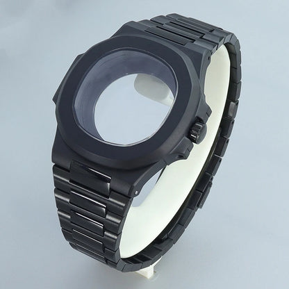 Silver/Black/Rose Gold 40mm Watch Cases Strap Parts Sapphire Glass For NH35 NH36 NH34 NH38 NH72 Movement 30.8mmDial Mod Nautilus