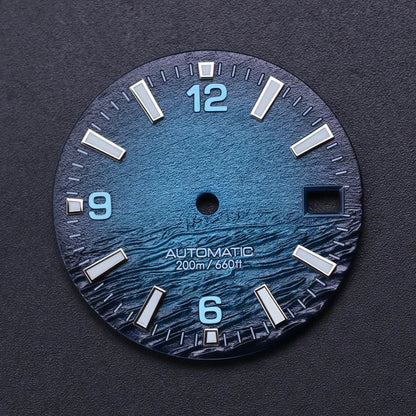 wave dial New Style Sea High Quality 28.5mm Diving Watch 3 Or 3.8 Crown Dial Face With C3 Bgw9 Luminous For Seik Nh35 Movement Skx007 Mods