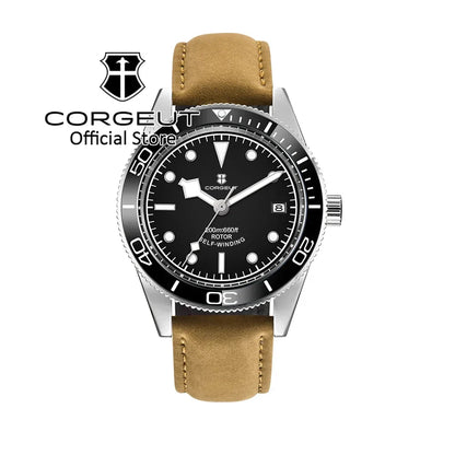 CORGEUT 41mm Submariner Diver Sapphire Ceramic Bezel 10Bar NH35 Automatic Glass Back