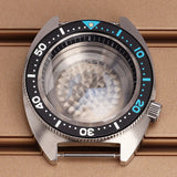 41mm Modified Turtle Watch Case Sapphire For Abalone/tuna mouth 6105 Captain Willard TMI NH35 NH36 NH38 4R Movement Stainless Steel Watch Accessories