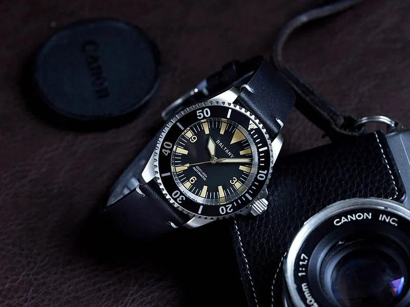 Baltany 42mm Diving Watch Man S3026 NH38 Automatic Watch SapphireCrystal Waterproof StainlessSteel Retro Mechanical Wristwatches