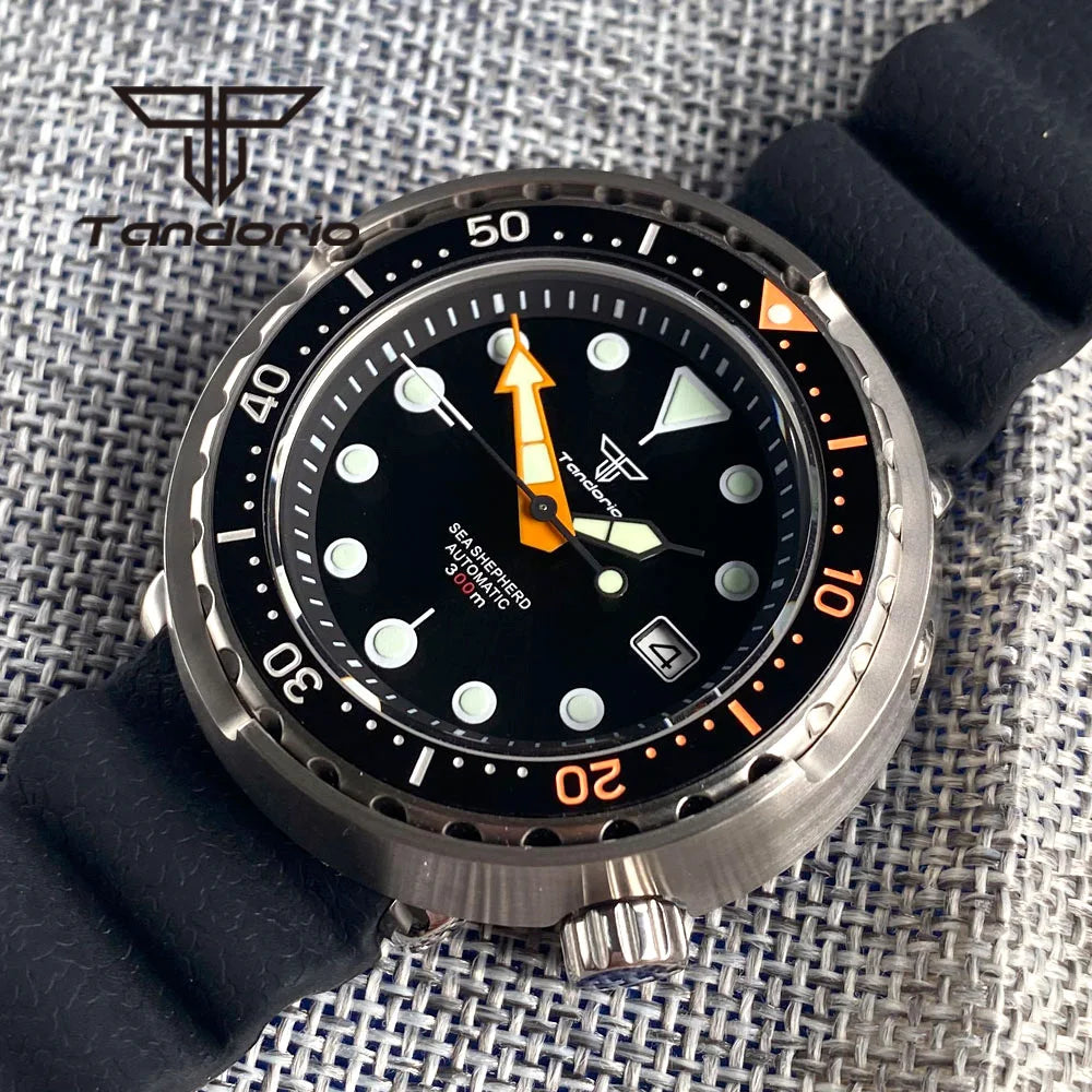 Tandorio 46.5mm Tuna Automatic Dive watch NH35A Sapphire20Bar TD245 Ceramic