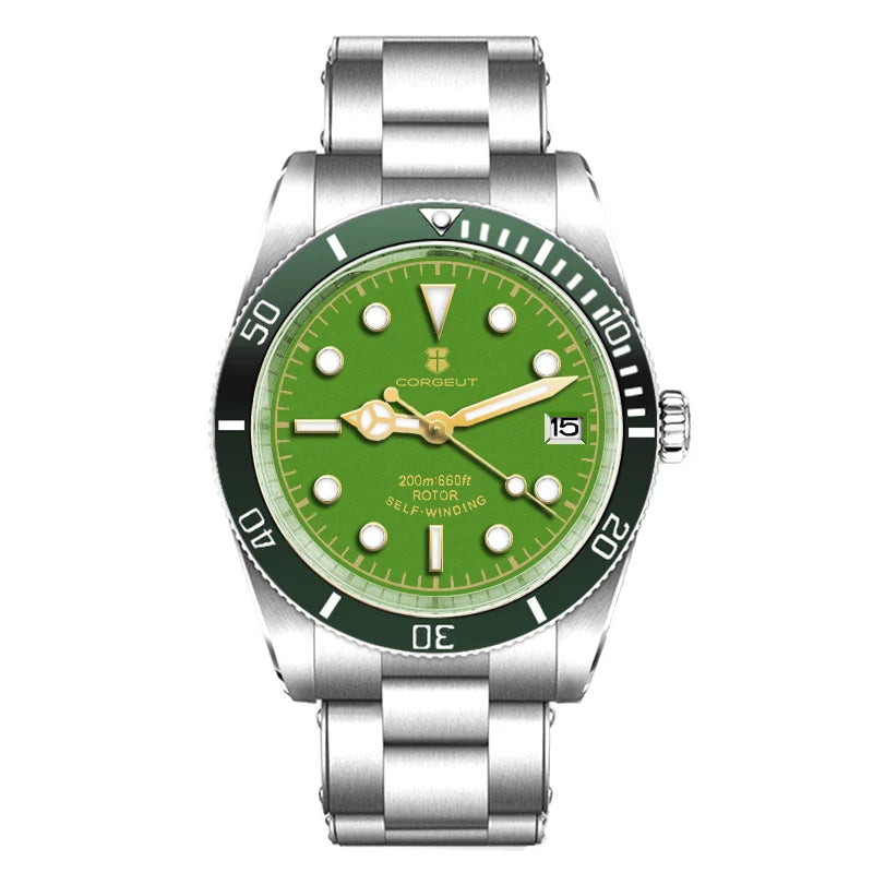 Corgeut Watch Diver CG2074 39mm NH35A Sapphire Crystal  Ceramics Bezel 10Bar SUB