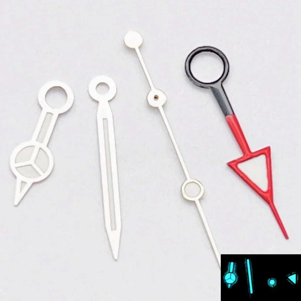 RICHUS NH34 GMT Watch Hands Silver/Black/Gold/RoseGold Blue Luminous Fit NH34 Movement Watch Accessories