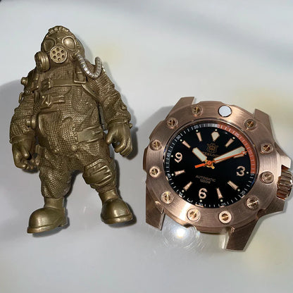 STEELDIVE SD1948S Bronze Diver 44.5mm  C3 Green Luminous 1000M Waterproof Mens NH35  sapphire