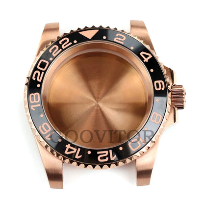 NH35 Watch Case 40mm For GMT YACHT-MASTER Seiko NH34/NH35/NH36/NH38 Movement Rose Gold Jubilee Bracelet Submariner NH35 Case