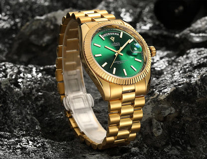 CADISEN C8215 DD40 Watches Day-Date AR Sapphir 10Bar MIYOTA 8285 Movt 40MM