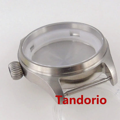 20ATM 39mm Stainless Steel Pilot Brushed Watch Case Sapphire Glass Fit NH35 NH36A ETA2824 PT5000 Automatic Movement