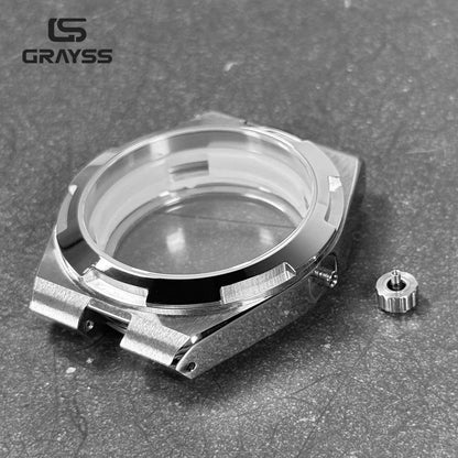 Fit Overseas Serieswatch case 41mm NH34 NH35 NH36 NH70 NH72 Movement elegant Men's Watch Part Mod for 28.5mm dial