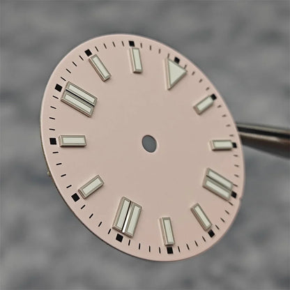 28.5mm Watch Dial Colorful Enameled Surface with Green Luminous Watch Faces for NH35/ ETA2836/ 8215 Mechanical Movement